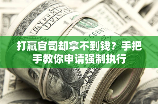 济南打赢官司却拿不到钱？手把手教你申请强制执行