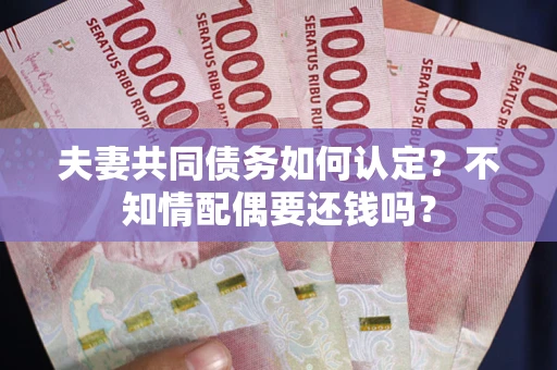 济南夫妻共同债务如何认定？不知情配偶要还钱吗？